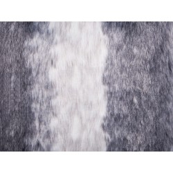 Zestaw 2 poduszek dekoracyjnych HORDEUM Sztuczne futro 45 x 45 cm Szary W paski