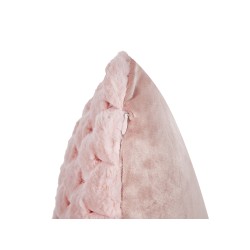 Zestaw 2 poduszek dekoracyjnych PURSLANE Sztuczne futro 43 x 43 cm Pastelowy róż Wzór geometryczny