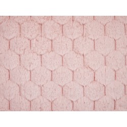 Zestaw 2 poduszek dekoracyjnych PURSLANE Sztuczne futro 43 x 43 cm Pastelowy róż Wzór geometryczny