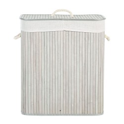 Kosz bambusowy z pokrywką szary KANDY