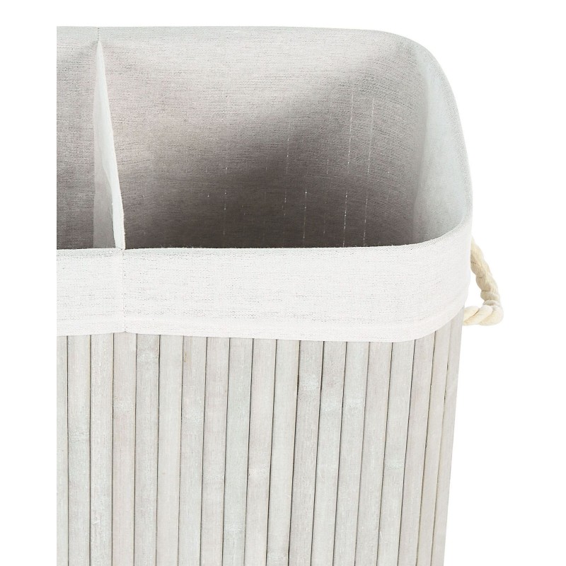 Kosz bambusowy z pokrywką szary KANDY