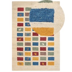 Dywan wełniany gabbeh 160 x 230 cm wielokolorowy MURATLI