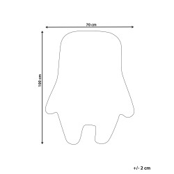 Dywan dziecięcy bawełniany potworek 70 x 100 cm beżowy ZODI