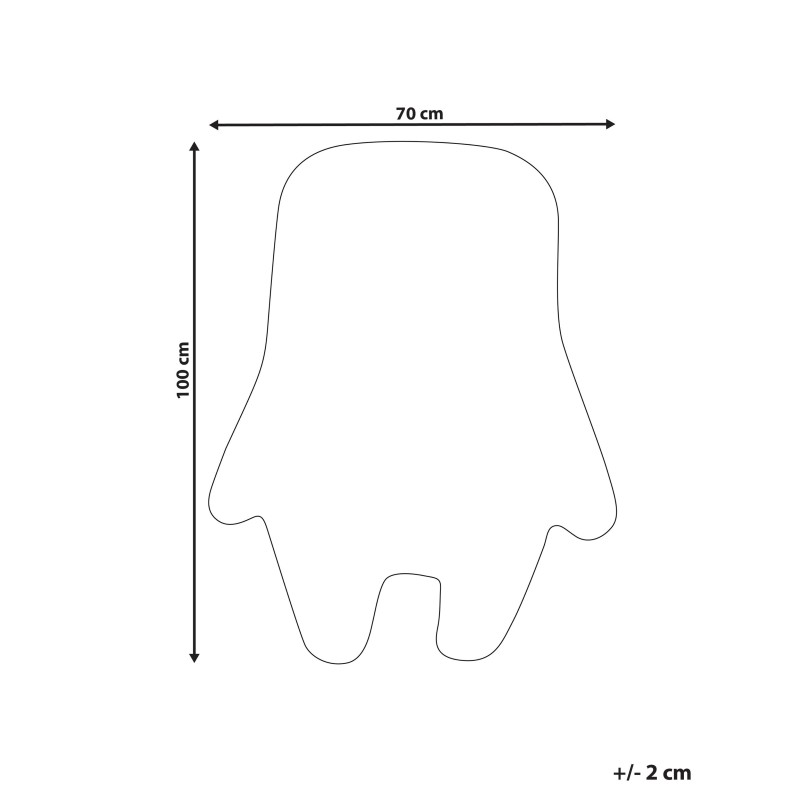 Dywan dziecięcy bawełniany potworek 70 x 100 cm beżowy ZODI