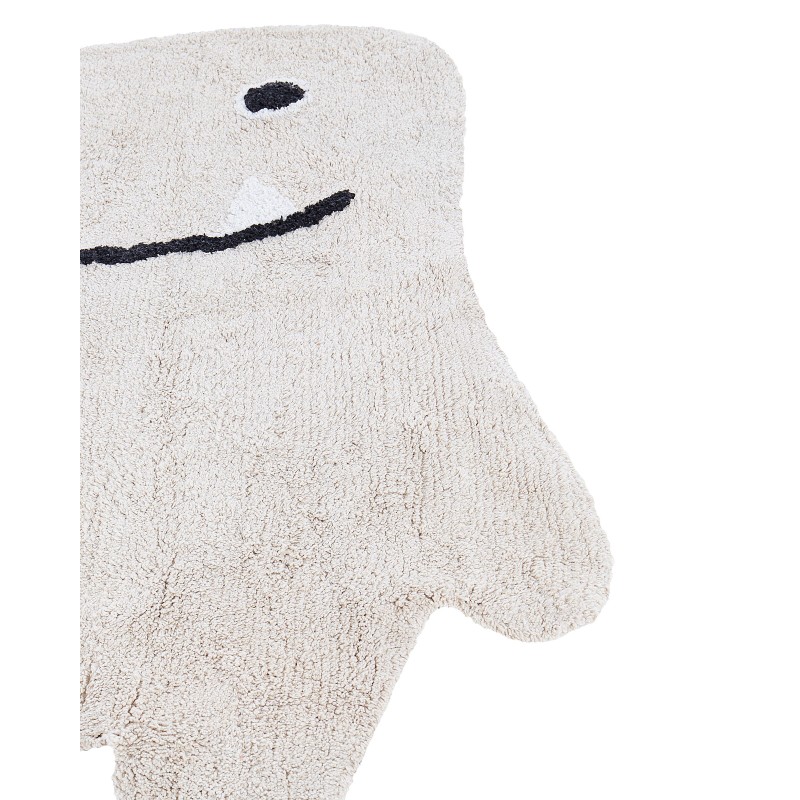 Dywan dziecięcy bawełniany potworek 70 x 100 cm beżowy ZODI