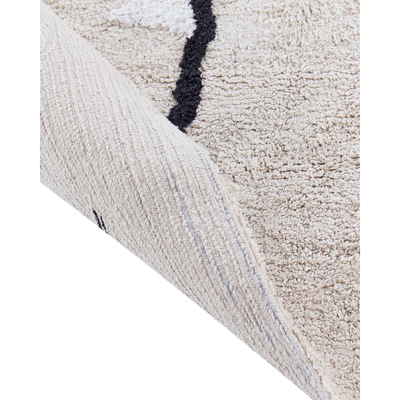 Dywan dziecięcy bawełniany potworek 70 x 100 cm beżowy ZODI