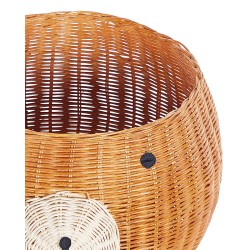 Kosz na zabawki Miś HIMBA Rattan Naturalny