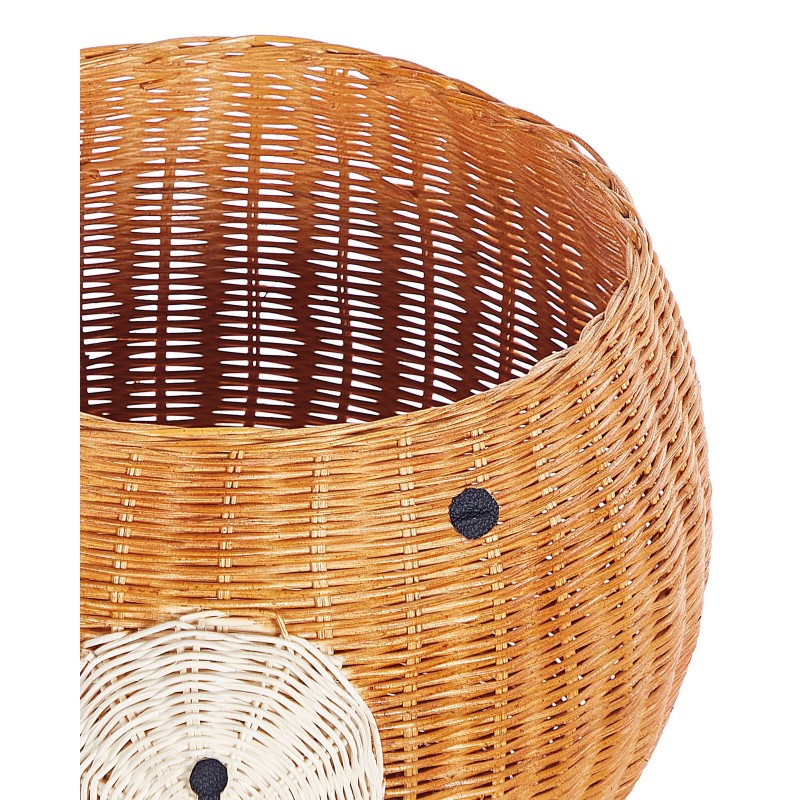 Kosz na zabawki Miś HIMBA Rattan Naturalny