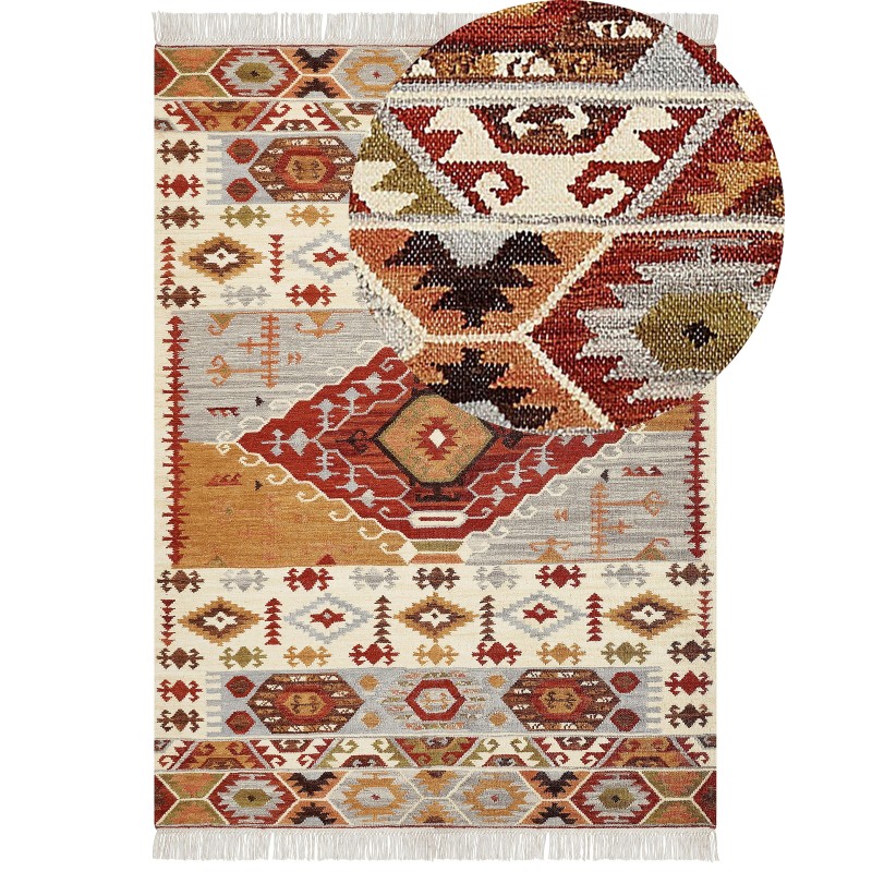 Dywan wełniany kilim 200 x 300 cm wielokolorowy PROSHYAN
