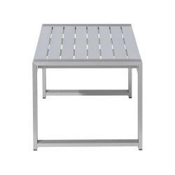 Stolik kawowy ogrodowy 90 x 50 cm jasnoszary SALERNO