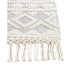 Dywan wełniany ze wzorem geometrycznym 160 x 230 cm beżowo-szary SOLHAN