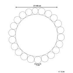 Dywan okrągły z juty ⌀ 140 cm czarny VOSTAN