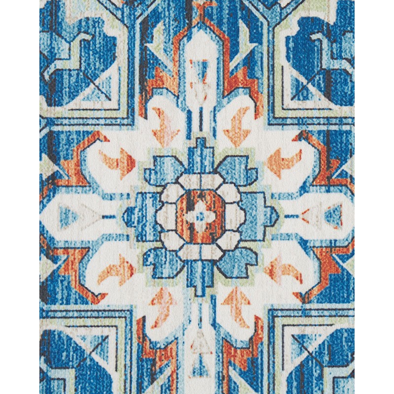 Dywan 70 x 200 cm niebiesko-pomarańczowy RITAPURAM