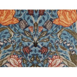 Zestaw 2 poduszek dekoracyjnych MITELLA Welur 45 x 45 cm Niebieski Wzór kwiatowy