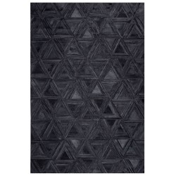 Dywan skórzany 140 x 200 cm czarny KASAR