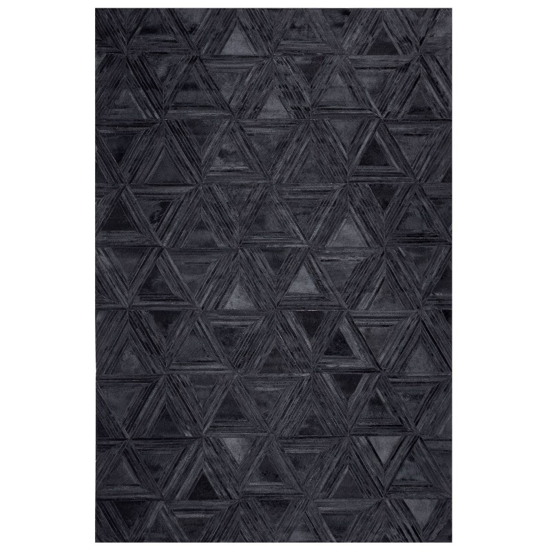 Dywan skórzany 140 x 200 cm czarny KASAR