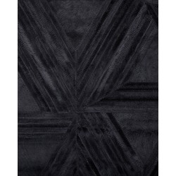 Dywan skórzany 140 x 200 cm czarny KASAR