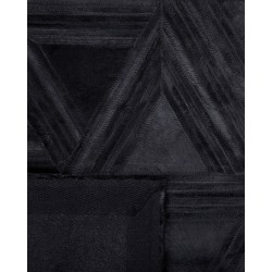 Dywan skórzany 140 x 200 cm czarny KASAR