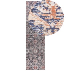 Dywan bawełniany 80 x 300 cm niebiesko-czerwony KURIN