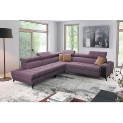 Venna IX corner sofa with sleeping function, USB port, and opening