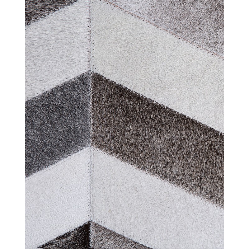 Dywan skórzany 140 x 200 cm szary AKSAZ
