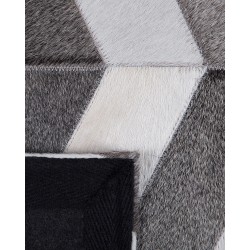 Dywan skórzany 140 x 200 cm szary AKSAZ