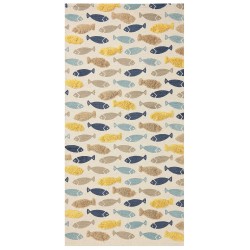 Dywan dziecięcy bawełniany w rybki 80 x 150 cm wielokolorowy IPUH