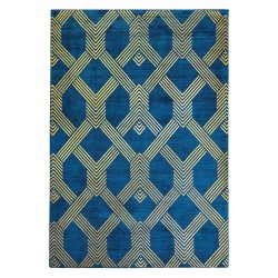 Dywan z wiskozy 140 x 200 cm niebieski VEKSE