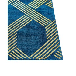 Dywan z wiskozy 140 x 200 cm niebieski VEKSE