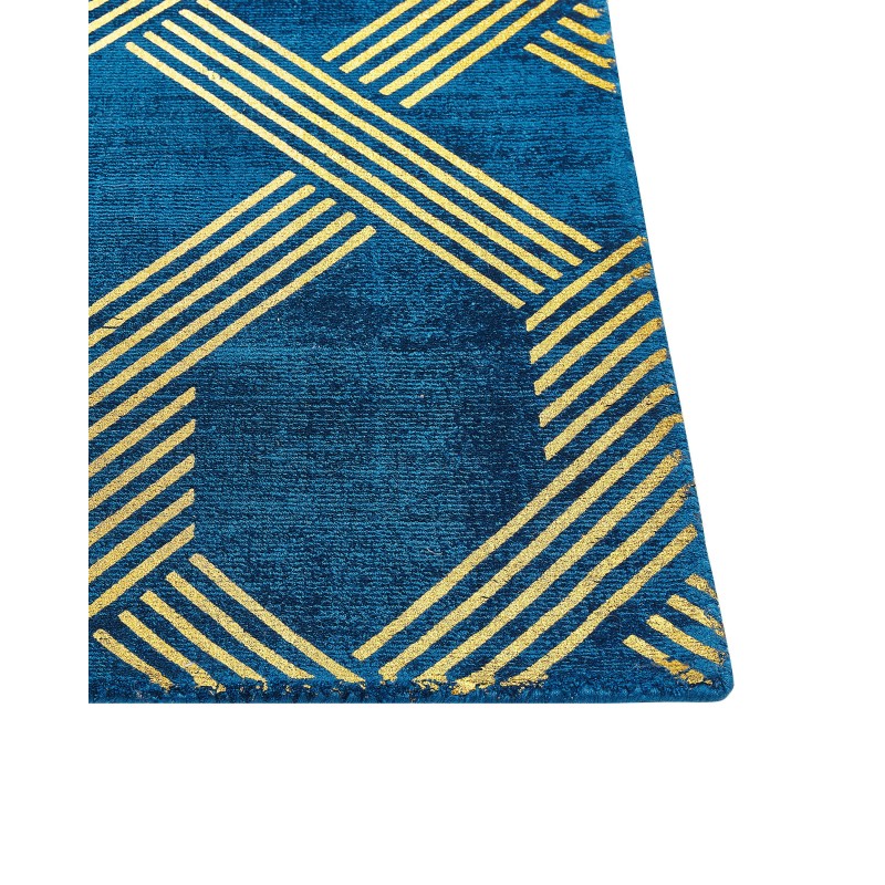 Dywan z wiskozy 140 x 200 cm niebieski VEKSE