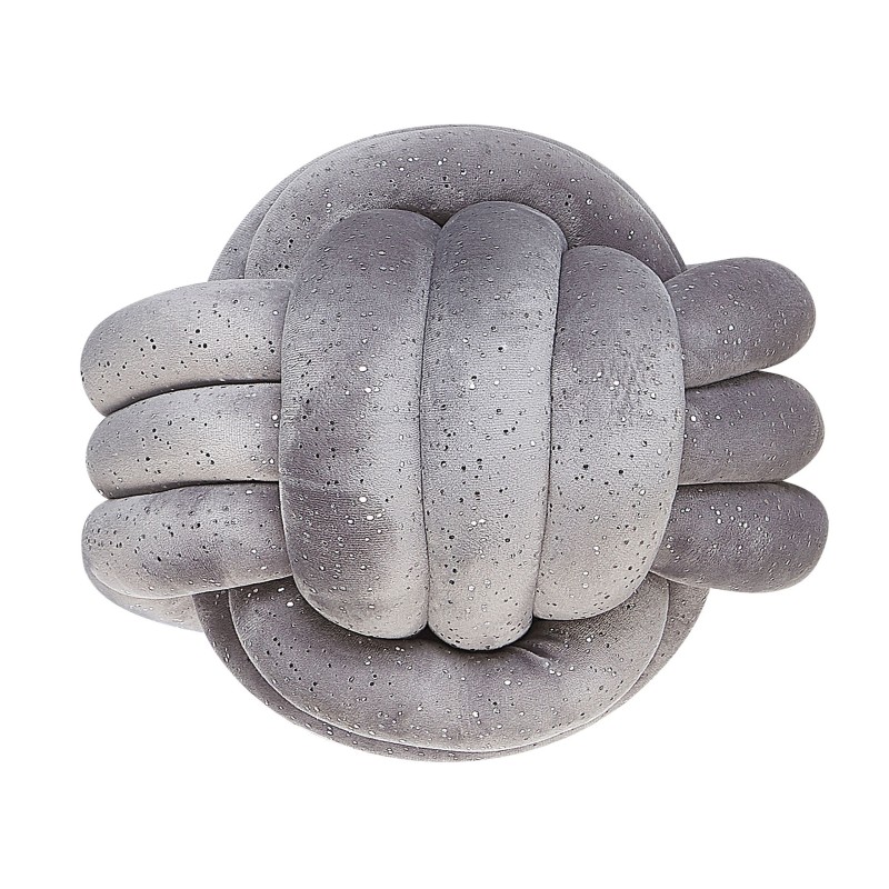 Poduszka dekoracyjna MALNI Welur 30 x 30 cm Szary Jednolity