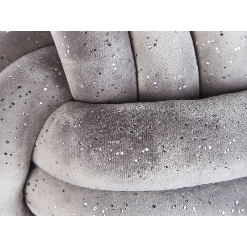 Poduszka dekoracyjna MALNI Welur 30 x 30 cm Szary Jednolity