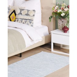 Dywan bawełniany 80 x 150 cm niebieski DERINCE