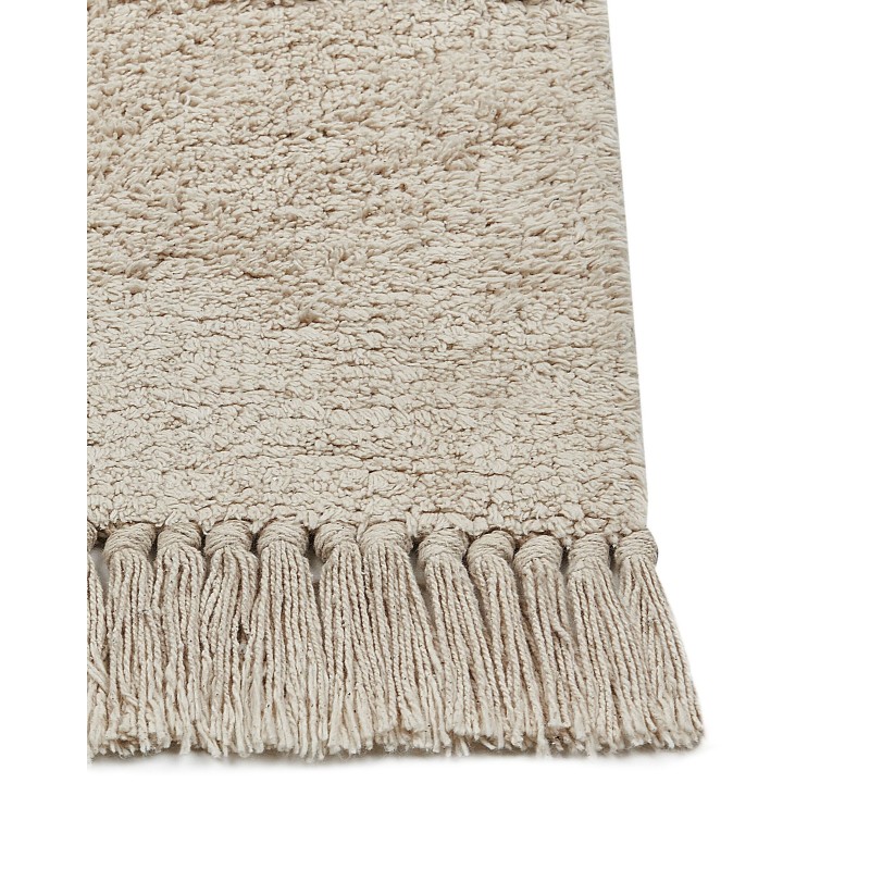 Dywan bawełniany 160 x 230 cm beżowo-czarny NURU