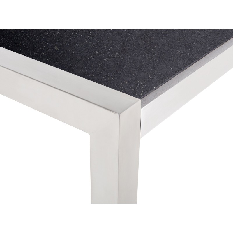 Stół ogrodowy GROSSETO 180 cm 90 cm Polerowany Granit Czarny