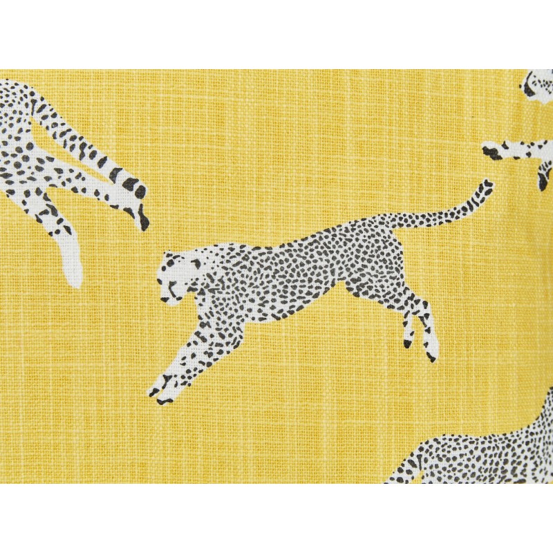 2 bawełniane poduszki dekoracyjne w gepardy 30 x 50 cm żółte ARALES