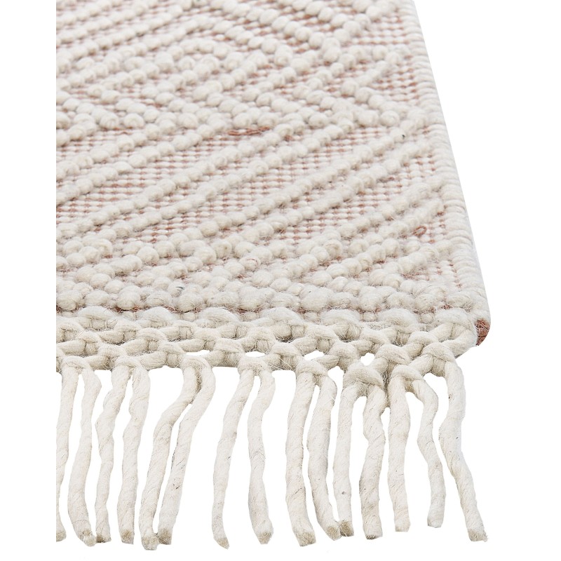 Dywan wełniany 160 x 230 cm beżowo-brązowy KESTEL