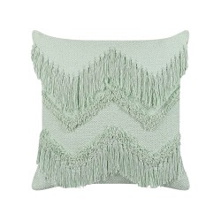 Zestaw 2 poduszek dekoracyjnych BACOPA Bawełna 45 x 45 cm Zielony Wzór zygzak