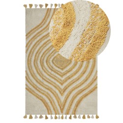 Dywan bawełniany 140 x 200 cm beżowo-żółty BINGOL