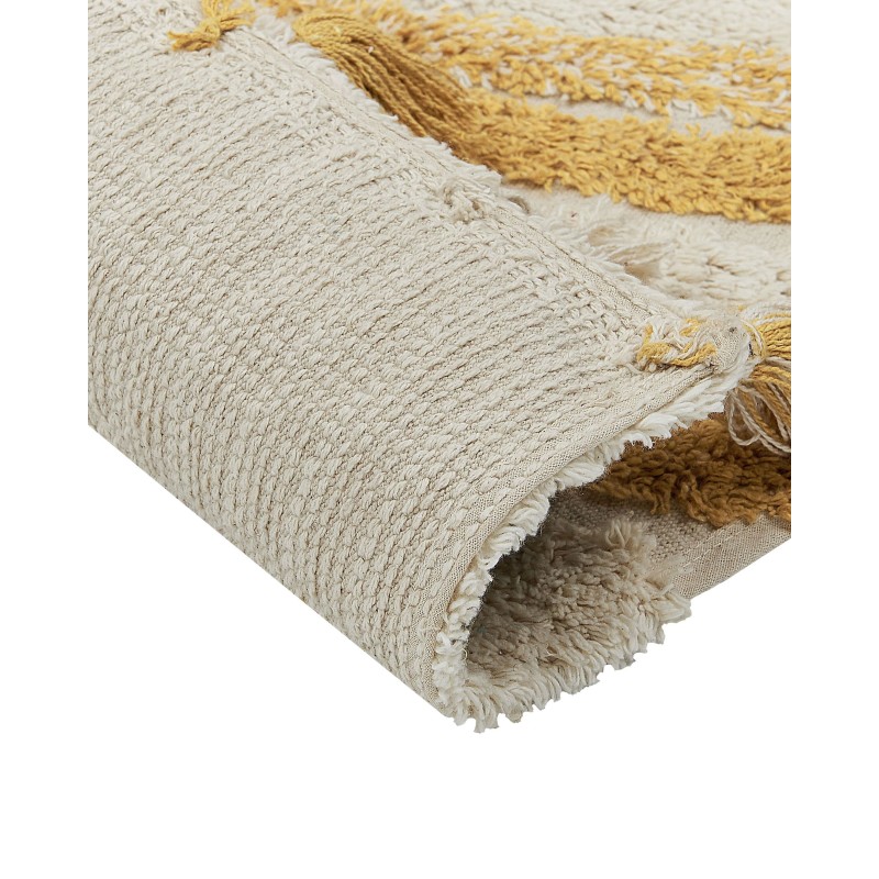 Dywan bawełniany 140 x 200 cm beżowo-żółty BINGOL