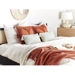 Zestaw 2 poduszek dekoracyjnych HAKONE 45 x 25 cm Miętowy Wzór geometryczny