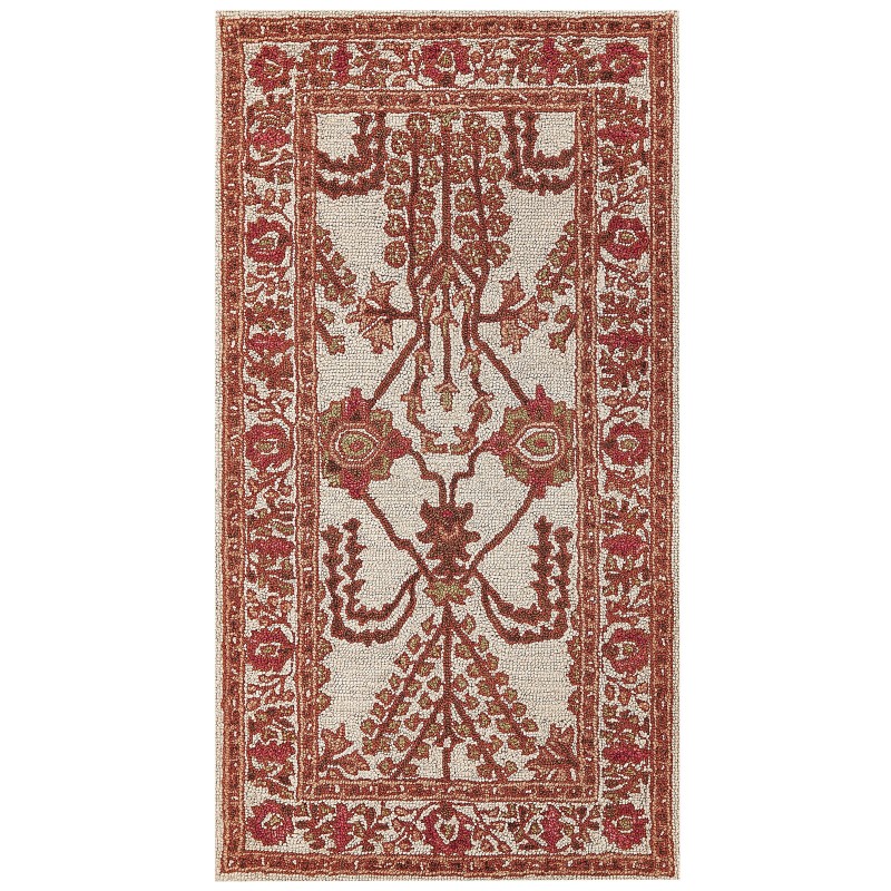 Dywan wełniany 80 x 150 cm pomarańczowo-beżowy ADILCEVAZ