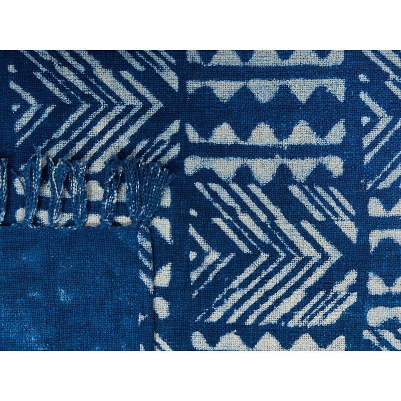 Koc SHIVPURI Bawełna 130 x 180 cm Niebieski