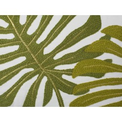 Zestaw 2 poduszek dekoracyjnych ZENOBIA Bawełna 45 x 45 cm Ciemnozielony Wzór roślinny