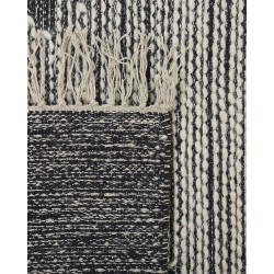 Dywan bawełniany 140 x 200 cm biało-czarny ARBAA