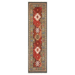 Dywan wełniany kilim 80 x 300 cm wielokolorowy URTSADZOR