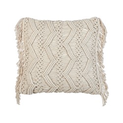 Zestaw 2 poduszek dekoracyjnych KIRIKKALE Bawełna 45 x 45 cm Jasnobeżowy Wzór geometryczny
