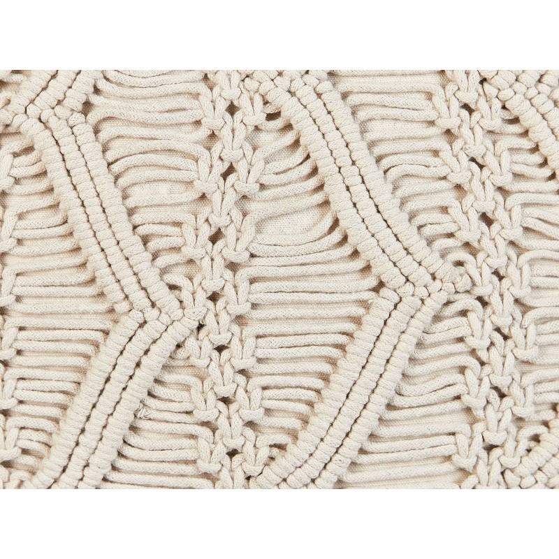 Zestaw 2 poduszek dekoracyjnych KIRIKKALE Bawełna 45 x 45 cm Jasnobeżowy Wzór geometryczny