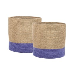 Zestaw 2 koszy BULANIK Juta Fioletowy