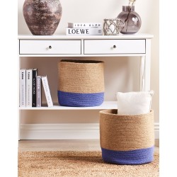 Zestaw 2 koszy BULANIK Juta Fioletowy